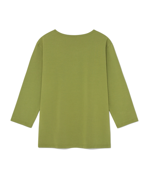 THECOLDESTMOMENT(ザコールデストモーメント)の「(w) TCM henley neck three-quarter sleeve (olive)(Tシャツ/カットソー・レディース・その他・SMALL/MEDIUM)」の3枚目の写真