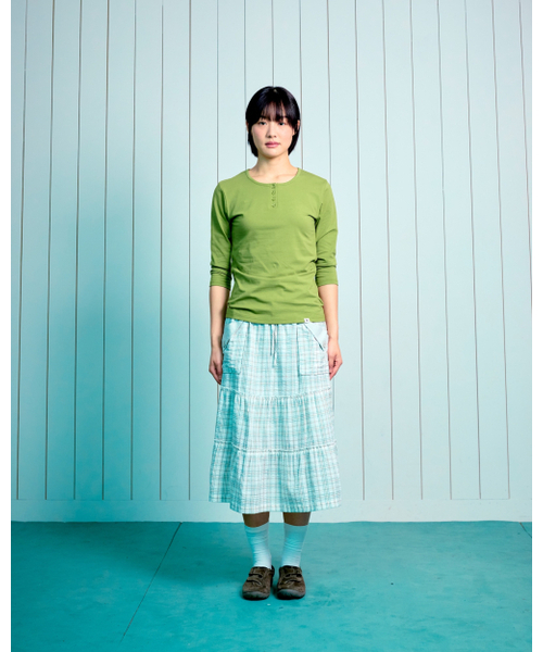 THECOLDESTMOMENT(ザコールデストモーメント)の「(w) TCM henley neck three-quarter sleeve (olive)(Tシャツ/カットソー・レディース・その他・SMALL/MEDIUM)」の6枚目の写真