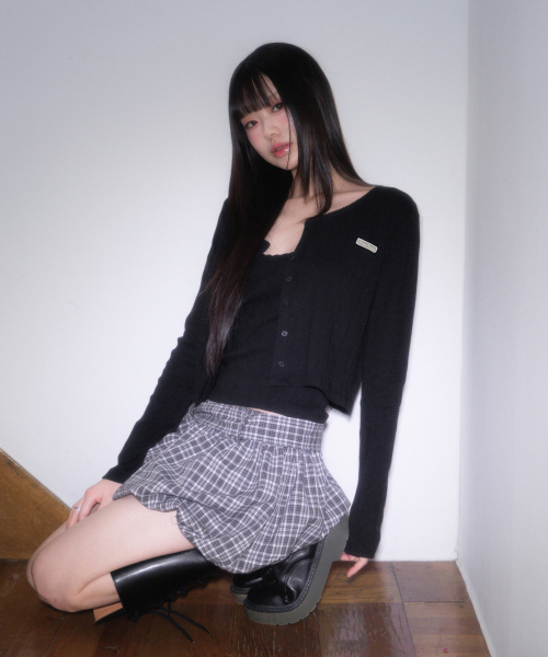 ROSEFRANTZ（ロゼフランツ）の「Jacquard Cardigan Sleeveless Set [Black]（カーディガン/ボレロ・レディース・ブラック・OS）」の10枚目の写真