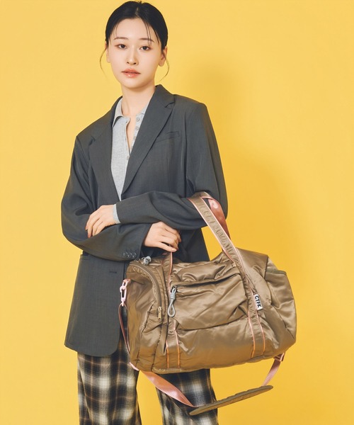 CONTROL FREAK / CTFK（コントロールフリーク）の「CONTROL FREAK / CTFK（コントロールフリーク）【TRAVEL BAG Series】≪撥水≫ダッフルバッグ M（ショルダーバッグ・レディース・ブラック/ベージュ/レオパード/チェック・FREE）」の22枚目の写真