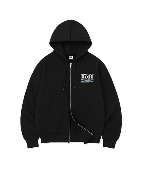 RANDOMOFF(ランダムオフ)の「ROEFF TYPE PLAY SPACE MINI OVER FIT 2-WAY ZIP-UP (4color)(パーカー・メンズ・ネイビー/チャコールグレー/ホワイト/ブラック・LARGE/SMALL/MEDIUM/X-LARGE)」の1枚目の写真