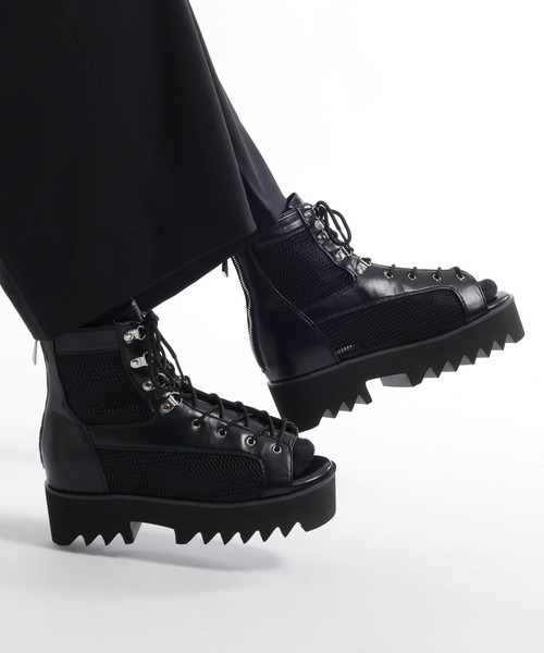 HARE（ハレ）の「シャークソールメッシュブーサン(HARE)（サンダル・メンズ・ブラック・LARGE/MEDIUM）」の2枚目の写真