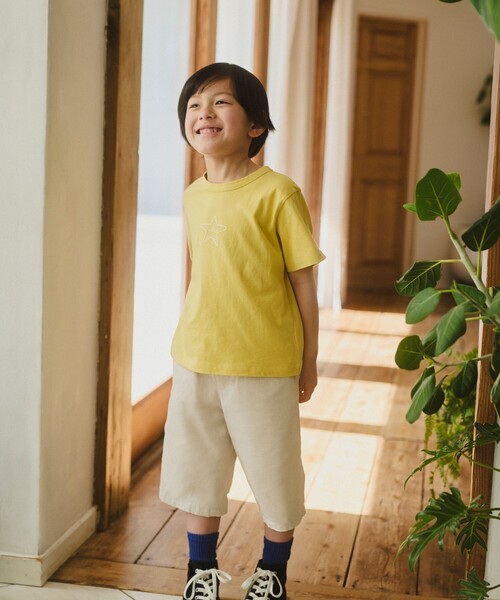 agnes b.（アニエスベー）の「キッズ コットンリネン ハーフ パンツ（その他パンツ・キッズ・ベージュ系その他・140/130/120/110/100）」の2枚目の写真