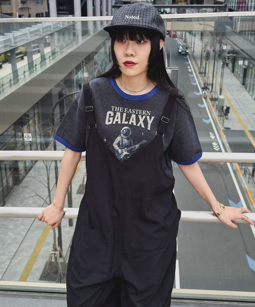 niko and...（ニコアンド）の「[MODE NORM CORE] ジョーゼットルーズサロペ（サロペット/オーバーオール・レディース・キャメル/グレー/ブラック・LARGE/MEDIUM）」の2枚目の写真