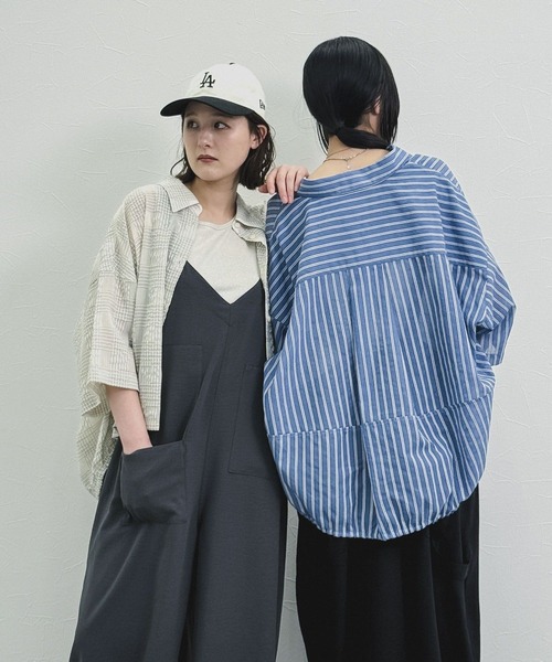 niko and...（ニコアンド）の「[MODE NORM CORE] ジョーゼットルーズサロペ（サロペット/オーバーオール・レディース・キャメル/グレー/ブラック・LARGE/MEDIUM）」の11枚目の写真