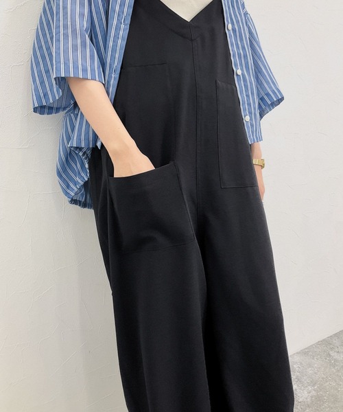 niko and...（ニコアンド）の「[MODE NORM CORE] ジョーゼットルーズサロペ（サロペット/オーバーオール・レディース・キャメル/グレー/ブラック・LARGE/MEDIUM）」の9枚目の写真