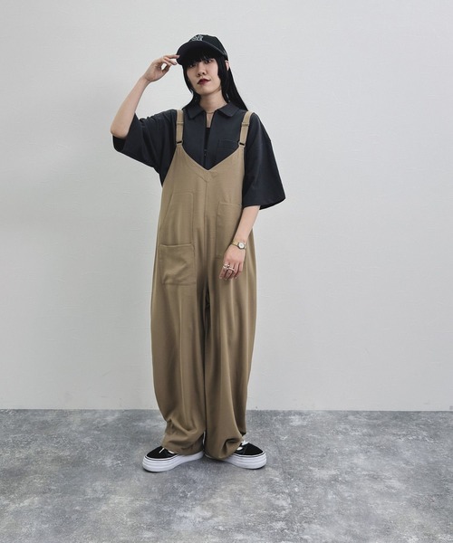 MODE NORM CORE] ジョーゼットルーズサロペ（サロペット