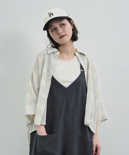 niko and...（ニコアンド）の「[MODE NORM CORE] ジョーゼットルーズサロペ（サロペット/オーバーオール・レディース・キャメル/グレー/ブラック・LARGE/MEDIUM）」の13枚目の写真