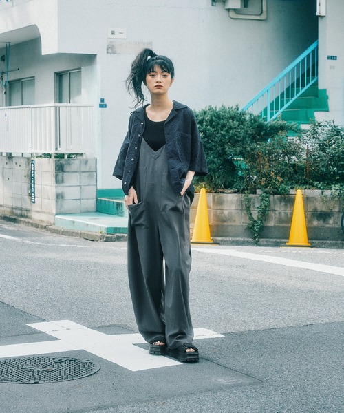 MODE NORM CORE] ジョーゼットルーズサロペ（サロペット