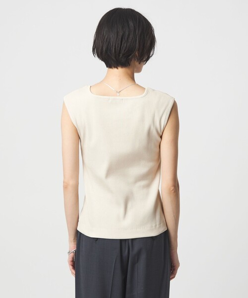 green label relaxing（グリーンレーベルリラクシング）の「ブライトリブ デコルテ フレンチスリーブ プルオーバー カットソー（Tシャツ/カットソー・レディース・オフホワイト/ブラック/その他1/ナチュラル/ライトブルー・FREE）」の21枚目の写真