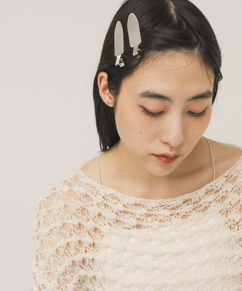 KBF（ケイビーエフ）の「フラットメタルヘアークリップ（バレッタ/ヘアクリップ・レディース・シルバー/ゴールド・ONE）」の3枚目の写真