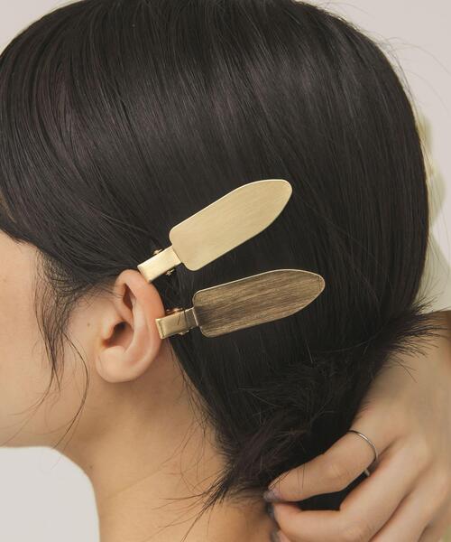 KBF（ケイビーエフ）の「フラットメタルヘアークリップ（バレッタ/ヘアクリップ・レディース・シルバー/ゴールド・ONE）」の9枚目の写真