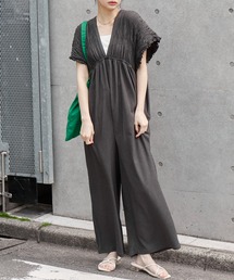 セール】LAME TWEED BUSTIER ROMPERS（サロペット/オーバーオール