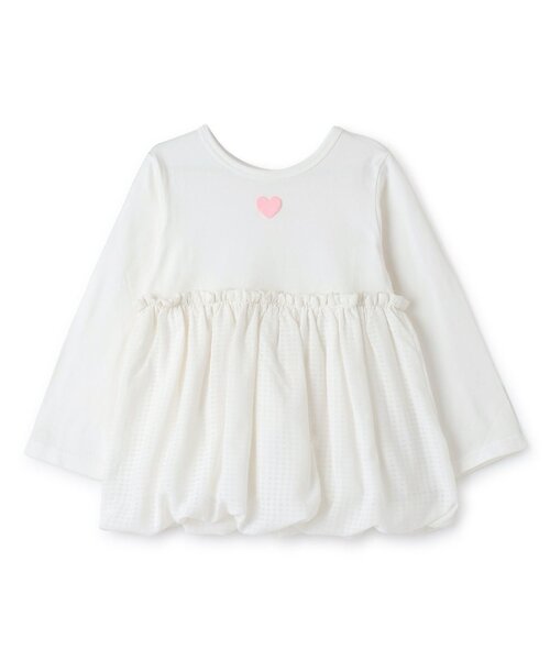 Lycee mine（リセマイン）の「【綿100％】 【速乾・UV・型崩れしない】【どちらが前でもOK】【ムテキT】バルーンペプラムトップス（Tシャツ/カットソー・キッズ・ラベンダー/オフホワイト/ブラック/ミント/カラフル・120cm/90cm/100cm/110cm/130cm/140cm/150cm）」の6枚目の写真