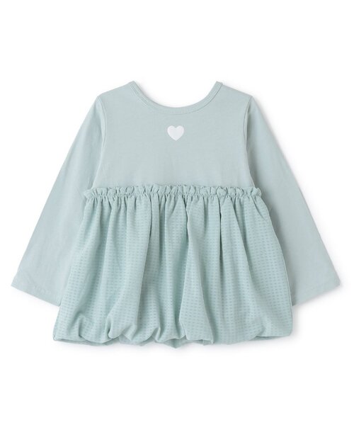 Lycee mine（リセマイン）の「【綿100％】 【速乾・UV・型崩れしない】【どちらが前でもOK】【ムテキT】バルーンペプラムトップス（Tシャツ/カットソー・キッズ・ラベンダー/オフホワイト/ブラック/ミント/カラフル・120cm/90cm/100cm/110cm/130cm/140cm/150cm）」の8枚目の写真