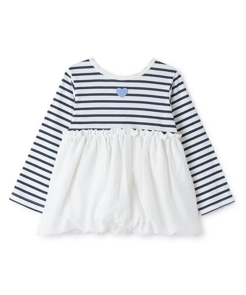 Lycee mine（リセマイン）の「【綿100％】 【速乾・UV・型崩れしない】【どちらが前でもOK】【ムテキT】バルーンペプラムトップス（Tシャツ/カットソー・キッズ・ラベンダー/オフホワイト/ブラック/ミント/カラフル・120cm/90cm/100cm/110cm/130cm/140cm/150cm）」の9枚目の写真