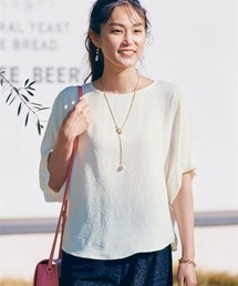 5分袖バックタックシャツ(接触冷感・UVカット)