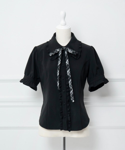 mine by LAFARY(マインバイラファリー)の「刺繍入りブラウス(シャツ/ブラウス・レディース・ホワイト/ブラック・FREE)」の1枚目の写真