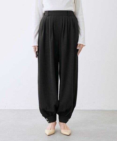 RIVE DROITE(リヴドロワ)の「予約【鮮度抜群/防シワ性/紫外線防止】リネンライクアラジンパンツ(その他パンツ・レディース・ブラック/サンドベージュ・36/38)」の10枚目の写真