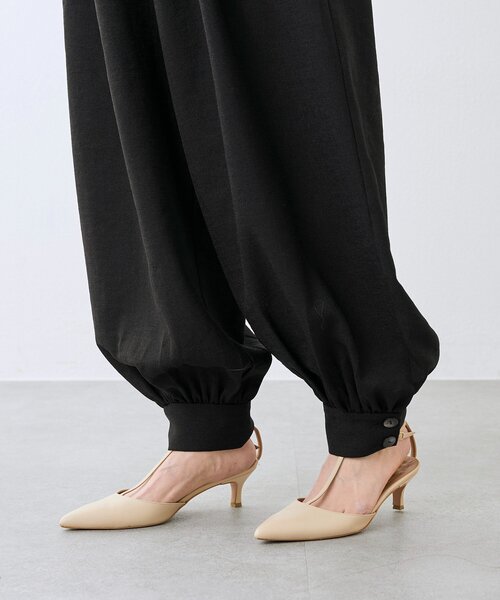 RIVE DROITE(リヴドロワ)の「予約【鮮度抜群/防シワ性/紫外線防止】リネンライクアラジンパンツ(その他パンツ・レディース・ブラック/サンドベージュ・36/38)」の14枚目の写真