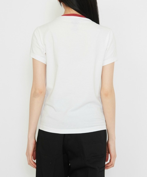 Dickies(ディッキーズ)の「Dickies/ディッキーズ プレーンビル リンガーTシャツ/ワンポイントTシャツ 半袖(Tシャツ/カットソー・レディース・ブルー/ホワイト・SMALL/X-SMALL/MEDIUM)」の7枚目の写真