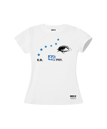 oneeye セミクロップ半袖Tシャツ [ホワイト]