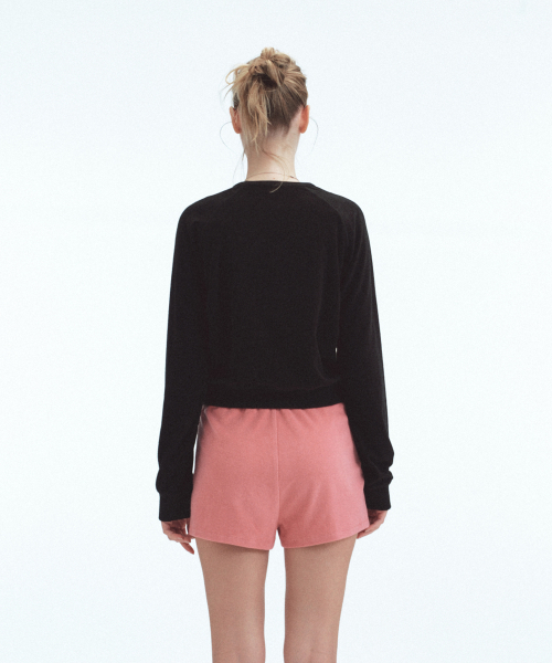 Rest&Recreation(レストアンドレクリエーション)の「TERRY CROPPED SWEATSHIRT - BLACK(スウェット・レディース・その他・ONE)」の3枚目の写真