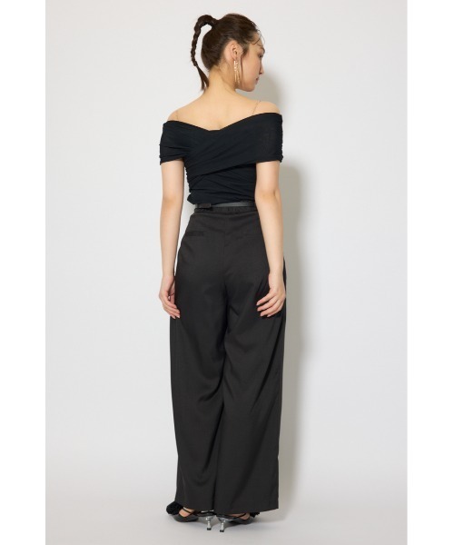 rienda(リエンダ)の「フロントクロスチュールカットトップス 春服 夏服(Tシャツ/カットソー・レディース・ブラック/ライトブルー/ライトイエロー・FREE)」の6枚目の写真