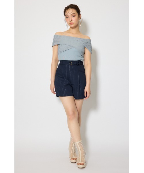 rienda(リエンダ)の「フロントクロスチュールカットトップス 春服 夏服(Tシャツ/カットソー・レディース・ブラック/ライトブルー/ライトイエロー・FREE)」の12枚目の写真