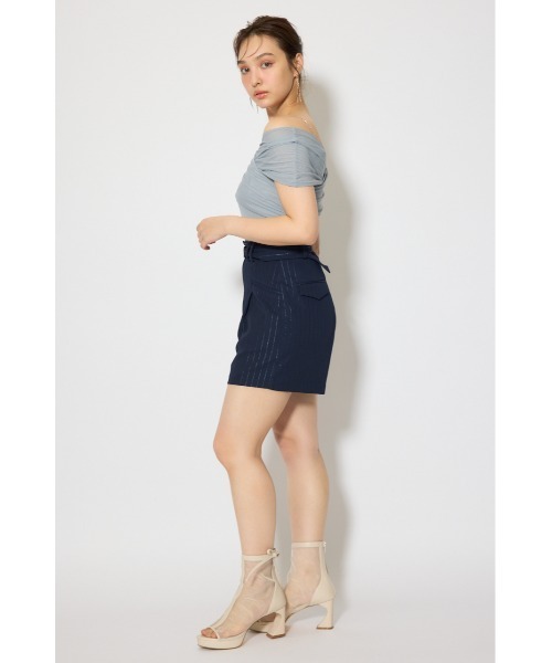 rienda(リエンダ)の「フロントクロスチュールカットトップス 春服 夏服(Tシャツ/カットソー・レディース・ブラック/ライトブルー/ライトイエロー・FREE)」の13枚目の写真
