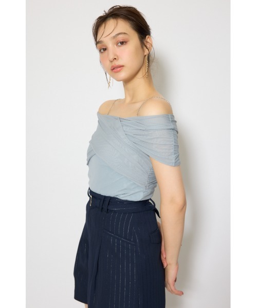 rienda(リエンダ)の「フロントクロスチュールカットトップス 春服 夏服(Tシャツ/カットソー・レディース・ブラック/ライトブルー/ライトイエロー・FREE)」の15枚目の写真
