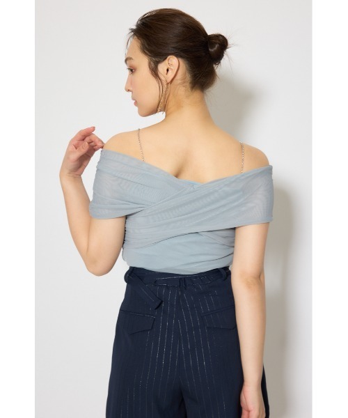 rienda(リエンダ)の「フロントクロスチュールカットトップス 春服 夏服(Tシャツ/カットソー・レディース・ブラック/ライトブルー/ライトイエロー・FREE)」の16枚目の写真