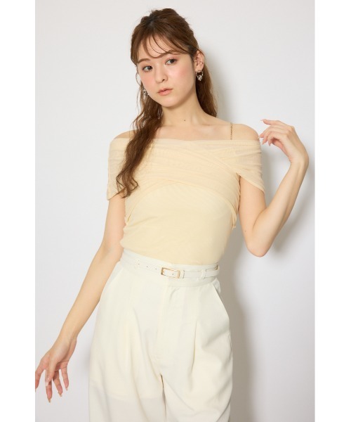 rienda(リエンダ)の「フロントクロスチュールカットトップス 春服 夏服(Tシャツ/カットソー・レディース・ブラック/ライトブルー/ライトイエロー・FREE)」の21枚目の写真