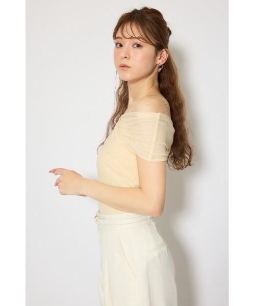 rienda(リエンダ)の「フロントクロスチュールカットトップス 春服 夏服(Tシャツ/カットソー・レディース・ブラック/ライトブルー/ライトイエロー・FREE)」の22枚目の写真