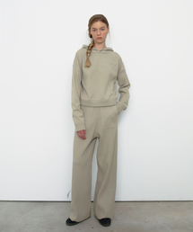 Soft Cotton Knit Pants [Light Beige]