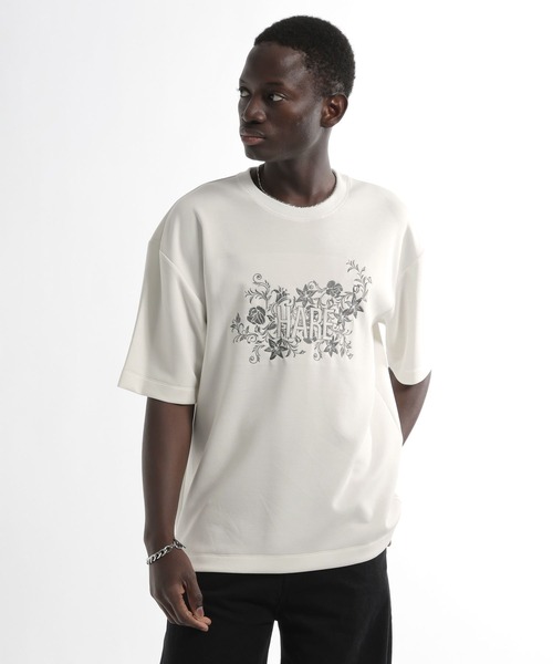 HARE(ハレ)の「フラワーHAロゴカット(HARE)(Tシャツ/カットソー・メンズ・ホワイト/ブラック/グリーン・FREE)」の15枚目の写真