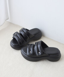 ATELIER BRUGGE | ATELIER BRUGGE/アトリエブルージュ パフィー ベルクロ 厚底 サンダル / 5cmソール (22.5cm～24.5cmサイズ展開)(サンダル)