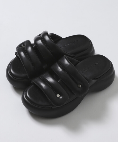 ATELIER BRUGGE（アトリエブルージュ）の「ATELIER BRUGGE/アトリエブルージュ パフィー ベルクロ 厚底 サンダル / 5cmソール (22.5cm～24.5cmサイズ展開)（サンダル・レディース・ブラック・SMALL/MEDIUM/LARGE）」の11枚目の写真