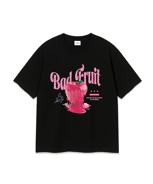 RANDOMOFF(ランダムオフ)の「BAD FRUIT DOT OVER FIT T-SHIRT (3color)(Tシャツ/カットソー・レディース・ホワイト/ブラック/ネイビー・SMALL/MEDIUM/LARGE/X-LARGE)」の1枚目の写真