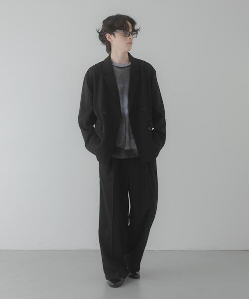 SENSE OF PLACE by URBAN RESEARCH（センスオブプレイスバイアーバンリサーチ）の「『イージーケア/速乾』リネンライクダブルテーラードジャケット（テーラードジャケット・メンズ・ブラック/チャコールグレー/ライトベージュ・MEDIUM/LARGE）」の9枚目の写真