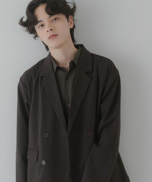 SENSE OF PLACE by URBAN RESEARCH（センスオブプレイスバイアーバンリサーチ）の「『イージーケア/速乾』リネンライクダブルテーラードジャケット（テーラードジャケット・メンズ・ブラック/チャコールグレー/ライトベージュ・MEDIUM/LARGE）」の17枚目の写真