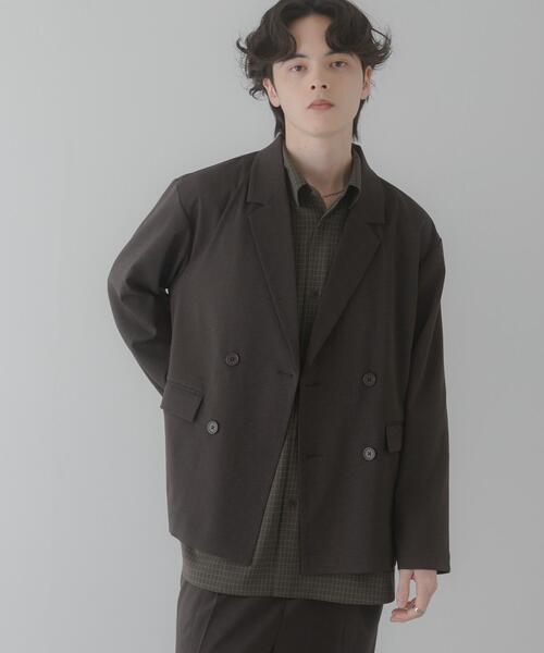 SENSE OF PLACE by URBAN RESEARCH（センスオブプレイスバイアーバンリサーチ）の「『イージーケア/速乾』リネンライクダブルテーラードジャケット（テーラードジャケット・メンズ・ブラック/チャコールグレー/ライトベージュ・MEDIUM/LARGE）」の21枚目の写真