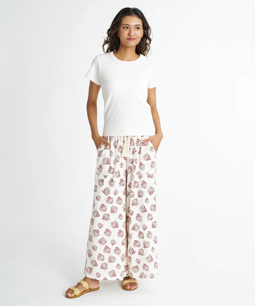 BILLABONG（ビラボン）の「BILLABONG/ビラボン ロングパンツ WIDE EASY LONG PANTS BG01C700（その他パンツ・レディース・ホワイト×ブラウン/ブラック×ホワイト・M）」の6枚目の写真