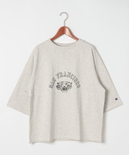 Champion（チャンピオン）の「【Champion(チャンピオン)】 半袖プリントTシャツ（Tシャツ/カットソー・レディース・ナチュラル/ホワイト/ネイビー・MEDIUM/LARGE）」の3枚目の写真