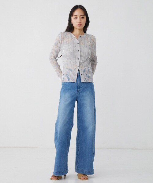 UNITED TOKYO(ユナイテッドトウキョウ)の「オパールニットカーデプルオーバー|シアートップス/細見え/夏服(カーディガン/ボレロ・レディース・ライトグレー/ブラック/ブルー・FREE)」の13枚目の写真