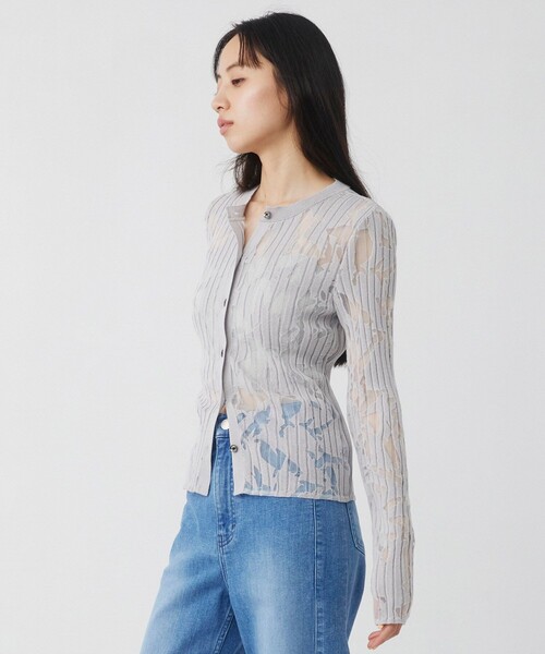 UNITED TOKYO(ユナイテッドトウキョウ)の「オパールニットカーデプルオーバー|シアートップス/細見え/夏服(カーディガン/ボレロ・レディース・ライトグレー/ブラック/ブルー・FREE)」の15枚目の写真
