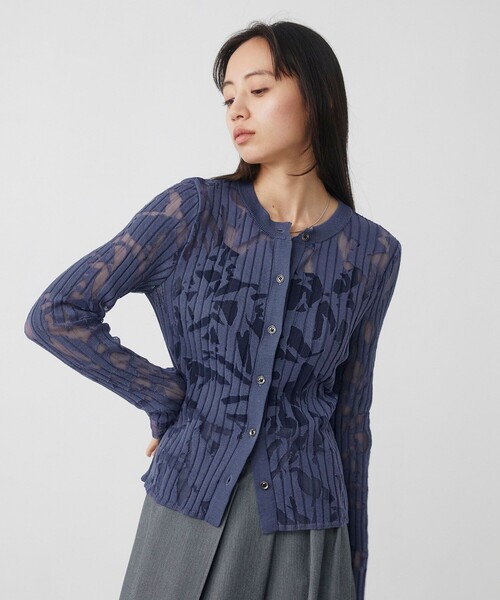 UNITED TOKYO(ユナイテッドトウキョウ)の「オパールニットカーデプルオーバー|シアートップス/細見え/夏服(カーディガン/ボレロ・レディース・ライトグレー/ブラック/ブルー・FREE)」の21枚目の写真