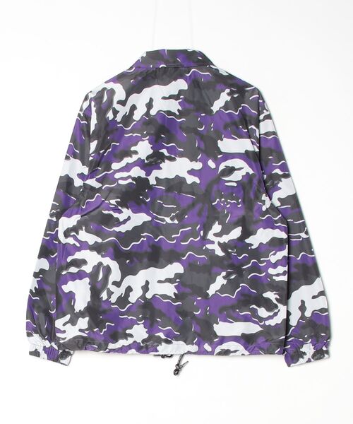 A BATHING APE(アベイシングエイプ)の「GLITCH WOODLAND CAMO COACH JACKET(ミリタリージャケット・メンズ・パープル/グリーン・XX-LARGE/X-LARGE/MEDIUM/SMALL/LARGE)」の7枚目の写真