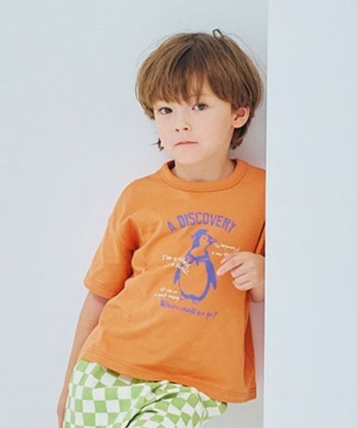 LYKKE(リッケ)の「マイニチお洗濯してもよれにくい半袖Tシャツ(Tシャツ/カットソー・キッズ・オレンジ/グリーン/ブルー/杢グレー/アイボリー/ピンク系その他・100/110/140/150/90/120/130/80)」の6枚目の写真