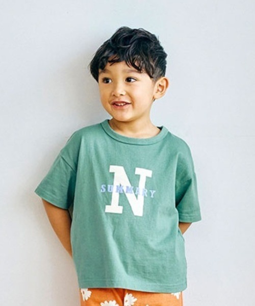 LYKKE(リッケ)の「マイニチお洗濯してもよれにくい半袖Tシャツ(Tシャツ/カットソー・キッズ・オレンジ/グリーン/ブルー/杢グレー/アイボリー/ピンク系その他・100/110/140/150/90/120/130/80)」の3枚目の写真
